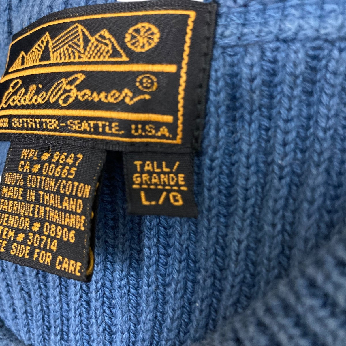 Eddie Bauer(エディーバウアー) 90sクルーネックニット ブルー