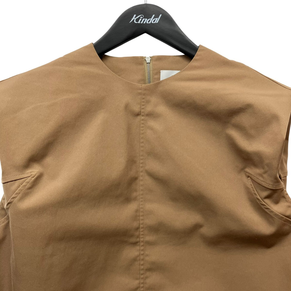 HYKE TASLAN TWILL SLEEVELESS TOPノースリーブブラウス241-15221 古着・中古-3枚目のアイテム画像