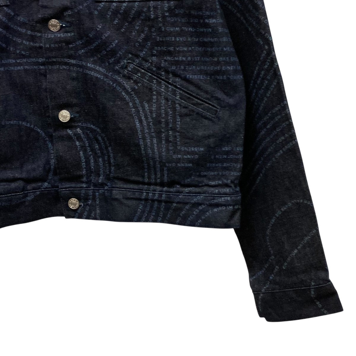 GADID ANONIEM(ガディッドアノニム) 総柄デニムジャケット インディゴ