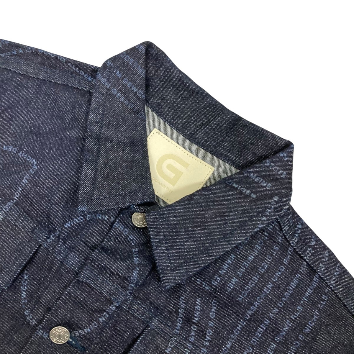 GADID ANONIEM(ガディッドアノニム) 総柄デニムジャケット インディゴ