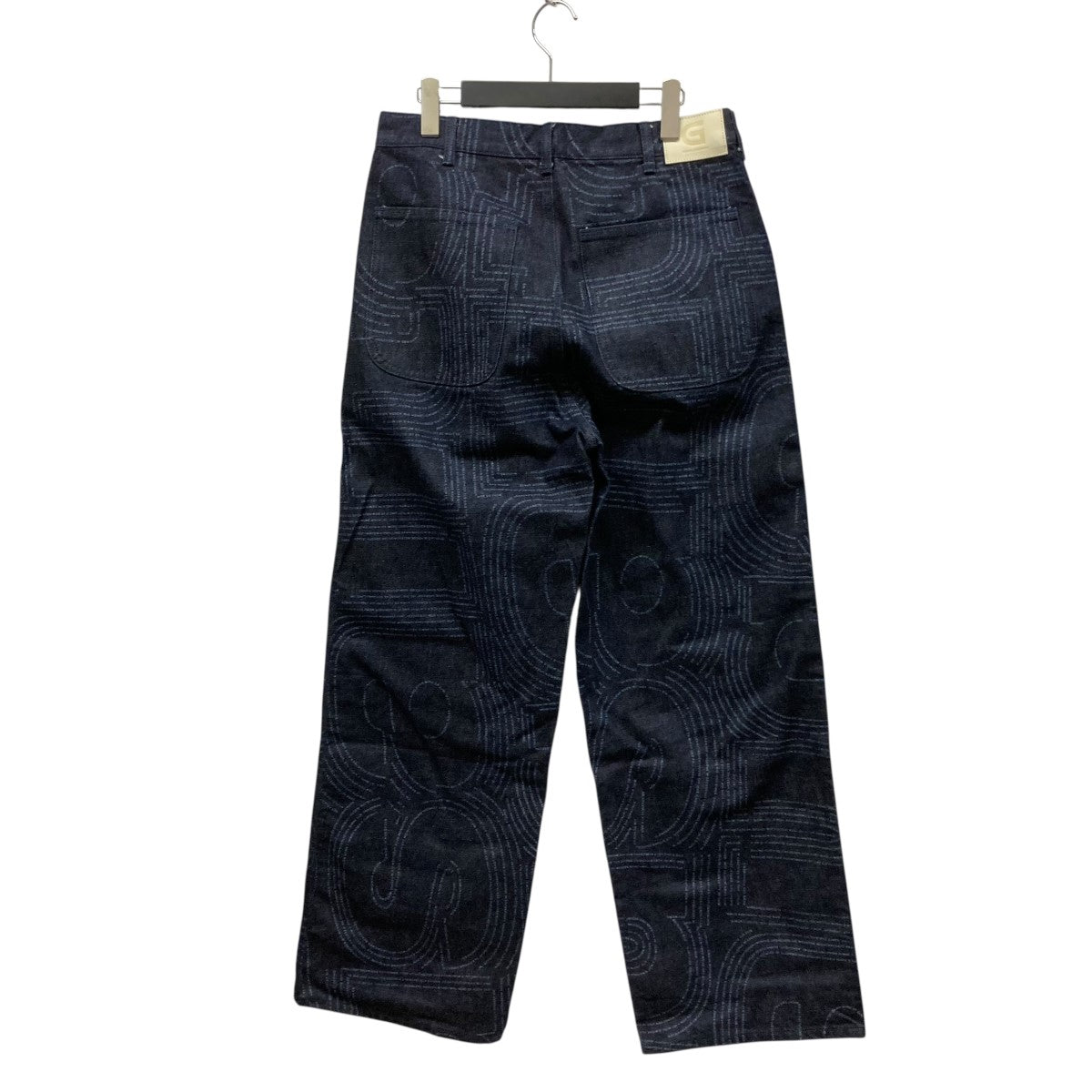 GADID ANONIEM ストレートデニム インディゴ GADID ANONIEM(ガディッドアノニム) GUE総柄デニムパンツ
