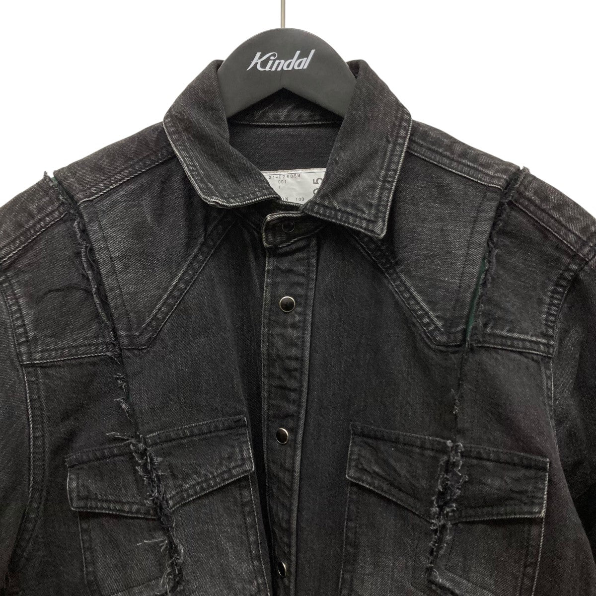sacai(サカイ) 再構築デニムシャツ21-02605M 21-02605M ブラック