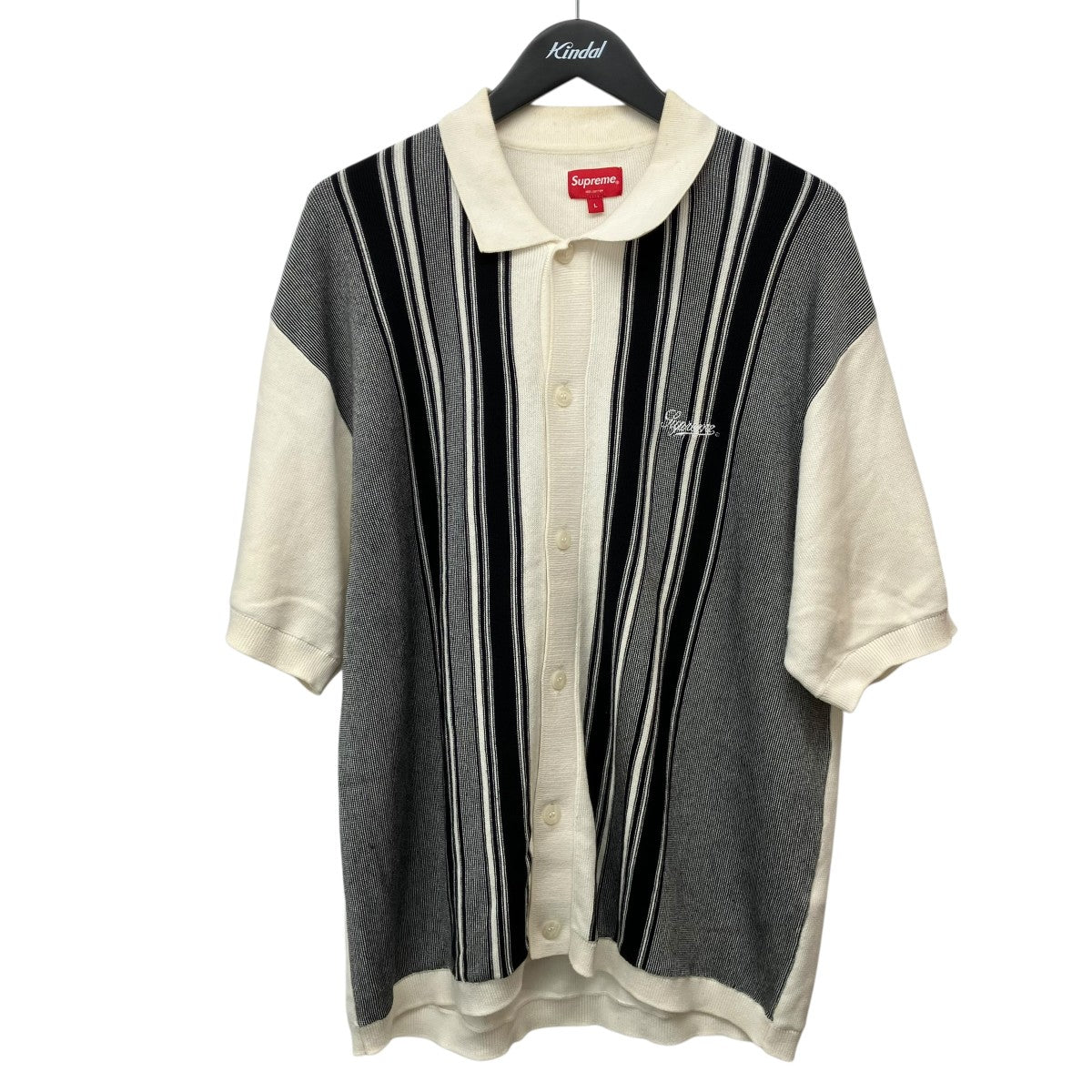 Supreme 22SSStripe Button Up Poloストライプ半袖ポロシャツ 古着・中古-1枚目のアイテム画像