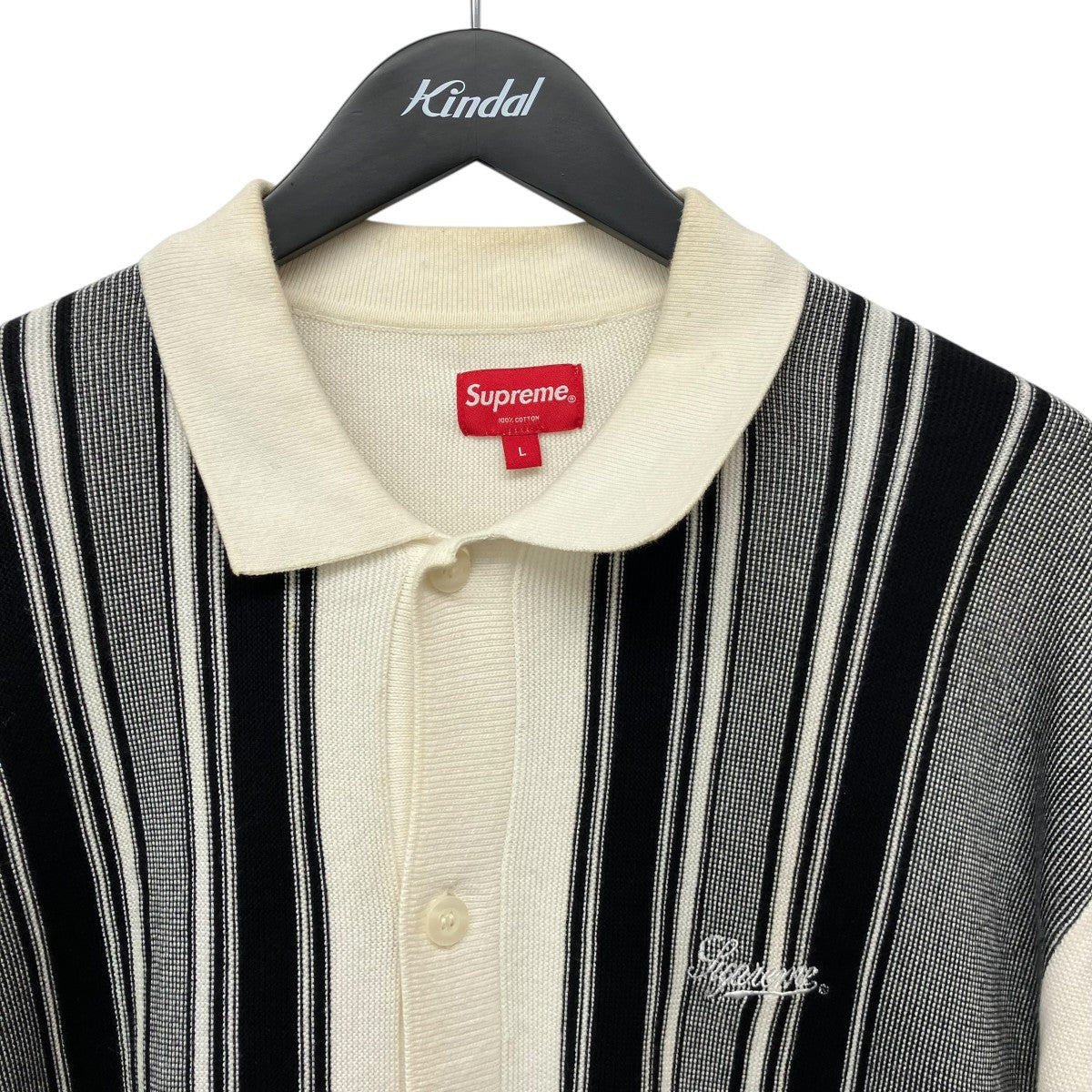 Supreme 22SSStripe Button Up Poloストライプ半袖ポロシャツ 古着・中古-3枚目のアイテム画像