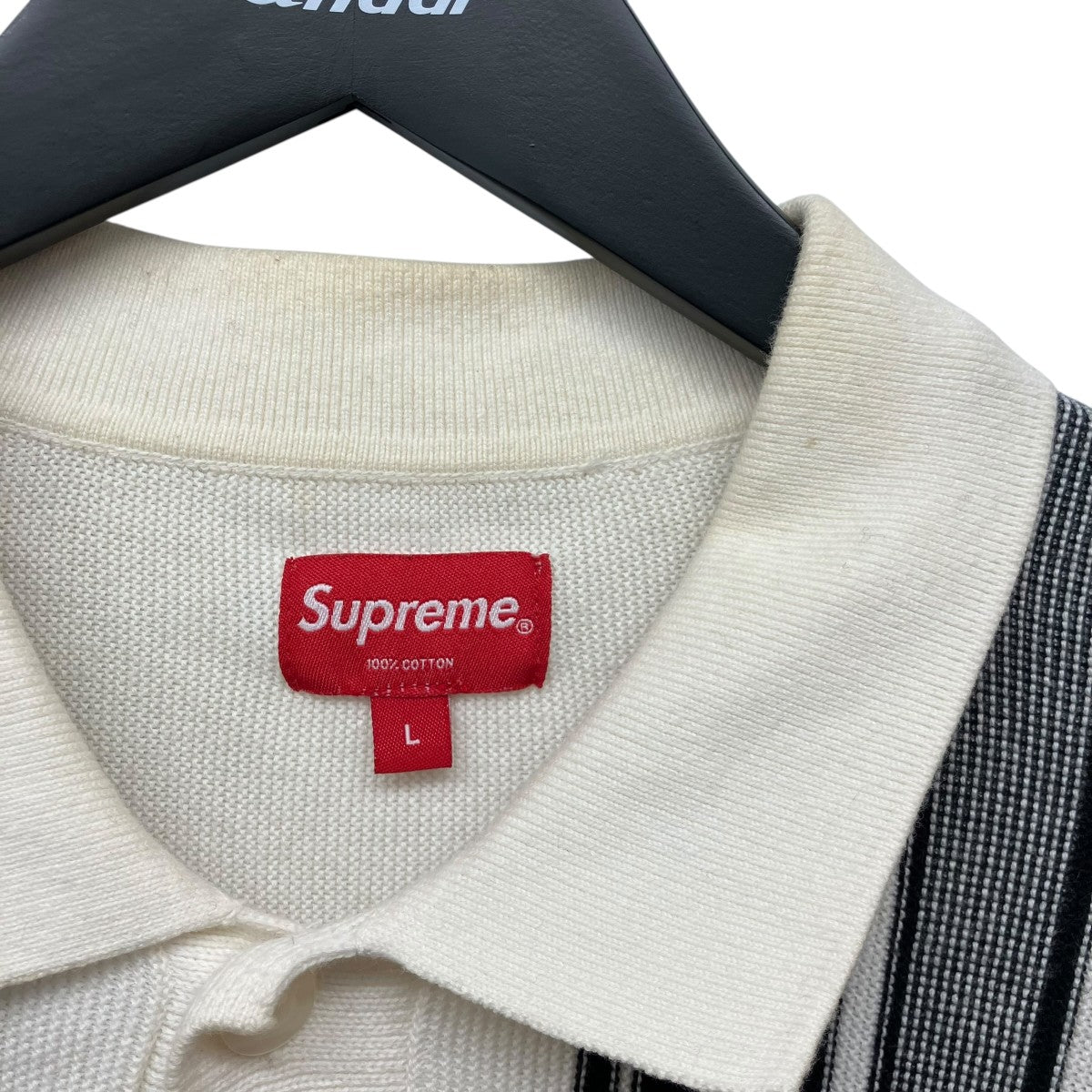 Supreme 22SSStripe Button Up Poloストライプ半袖ポロシャツ 古着・中古-9枚目のアイテム画像