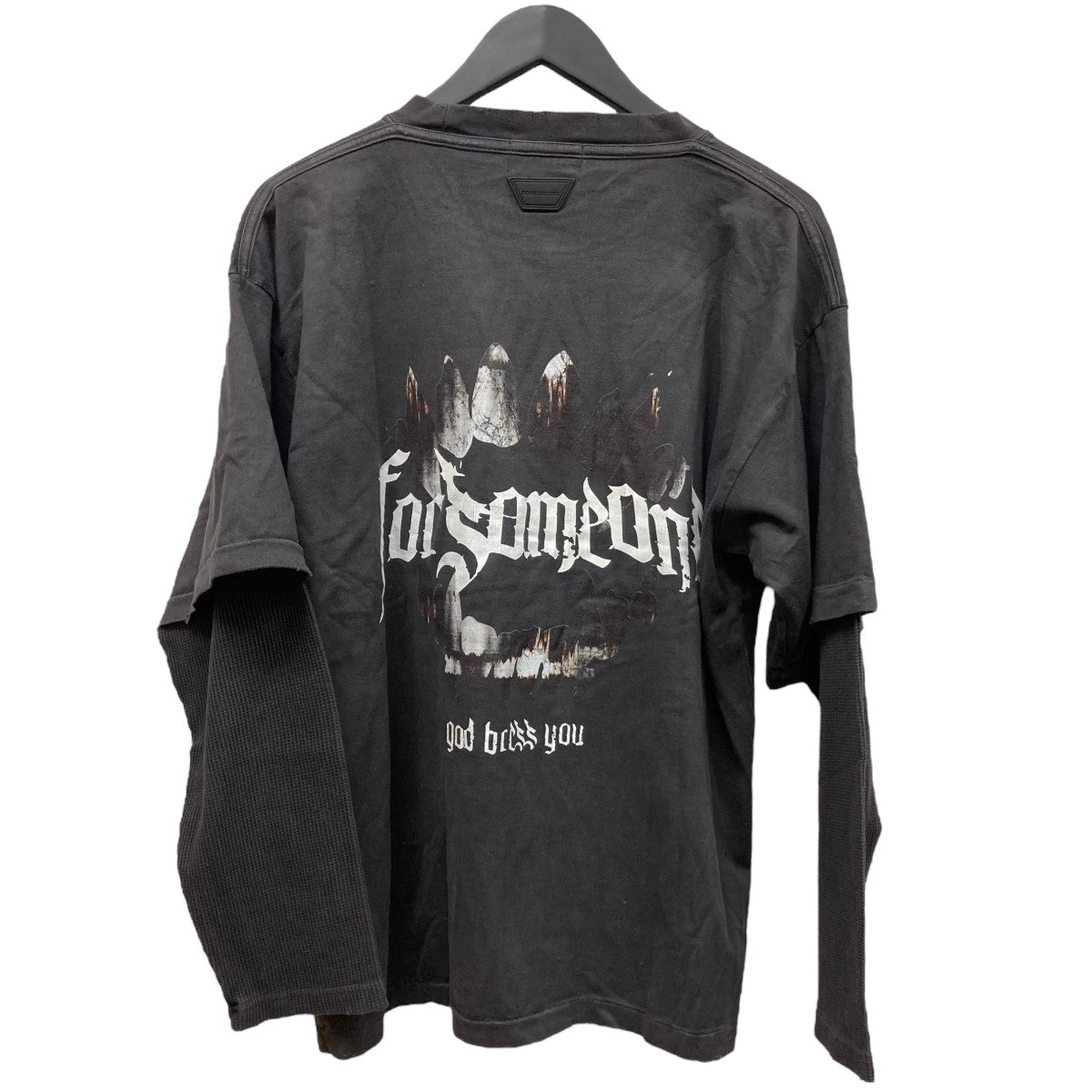 FORSOMEONE(フォーサムワン) GOTHIC LAYERED LS TEEレイヤードプリント