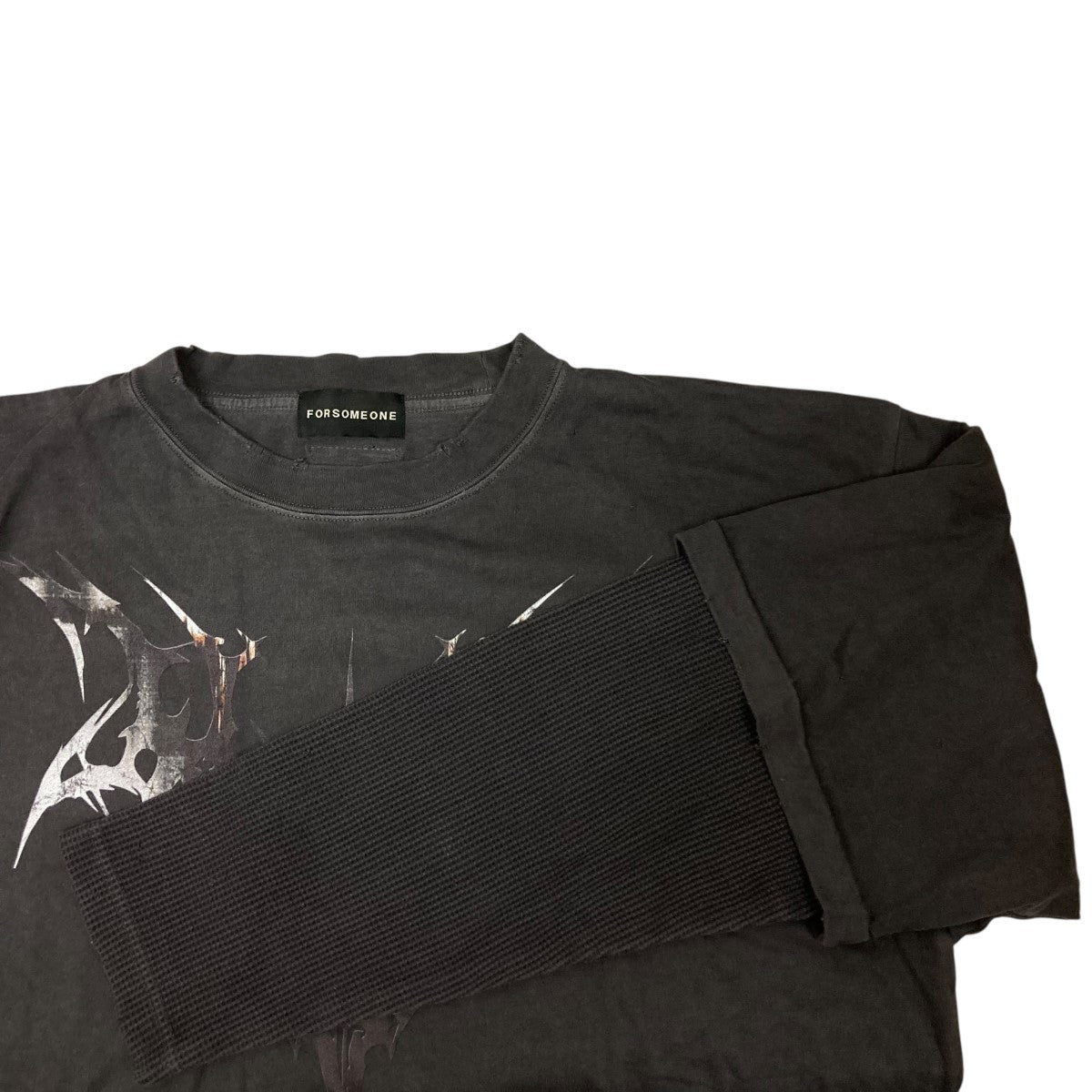 FORSOMEONE(フォーサムワン) GOTHIC LAYERED LS TEEレイヤードプリント