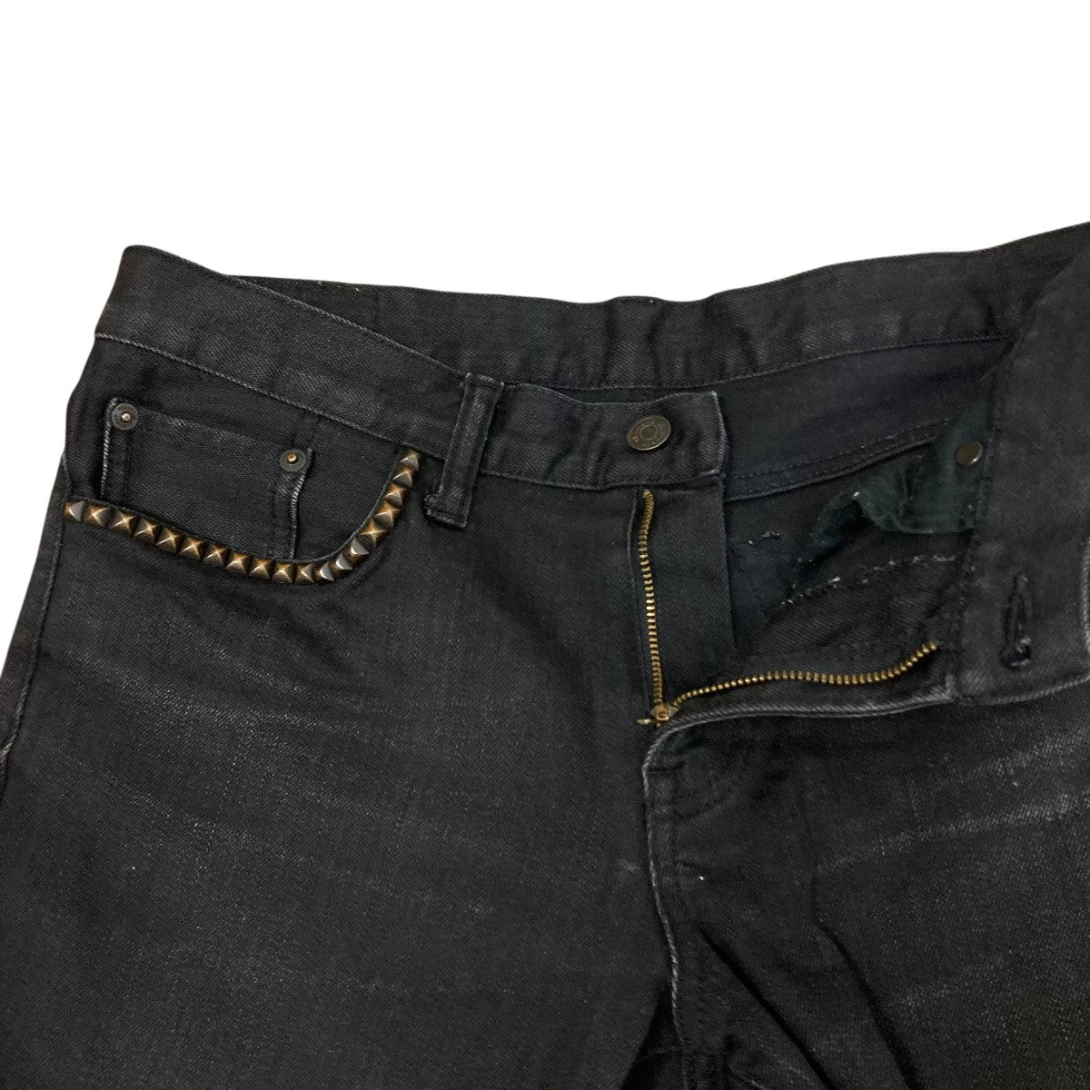 GLAMOUR スタッズ デニム ジーンズ グレー GLAMOUR スタッズ デニム ジーンズ グレー HYSTERIC GLAMOUR