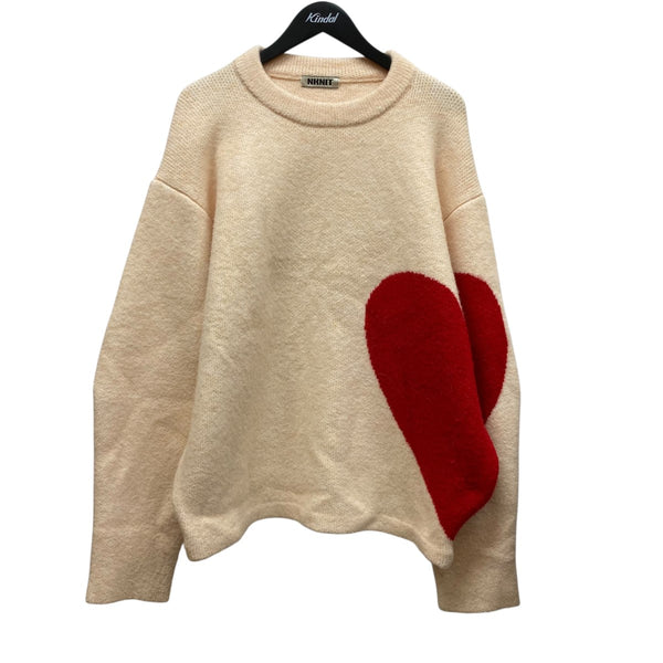 NKNIT(ンニット) pattern knitハートデザインプルオーバーニット