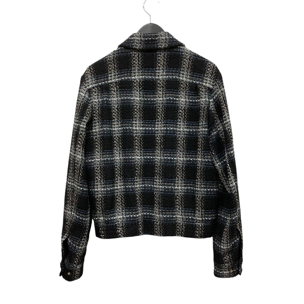 AMIRI(アミリ) ダブルジップツイードジャケット ネイビー×ブラック