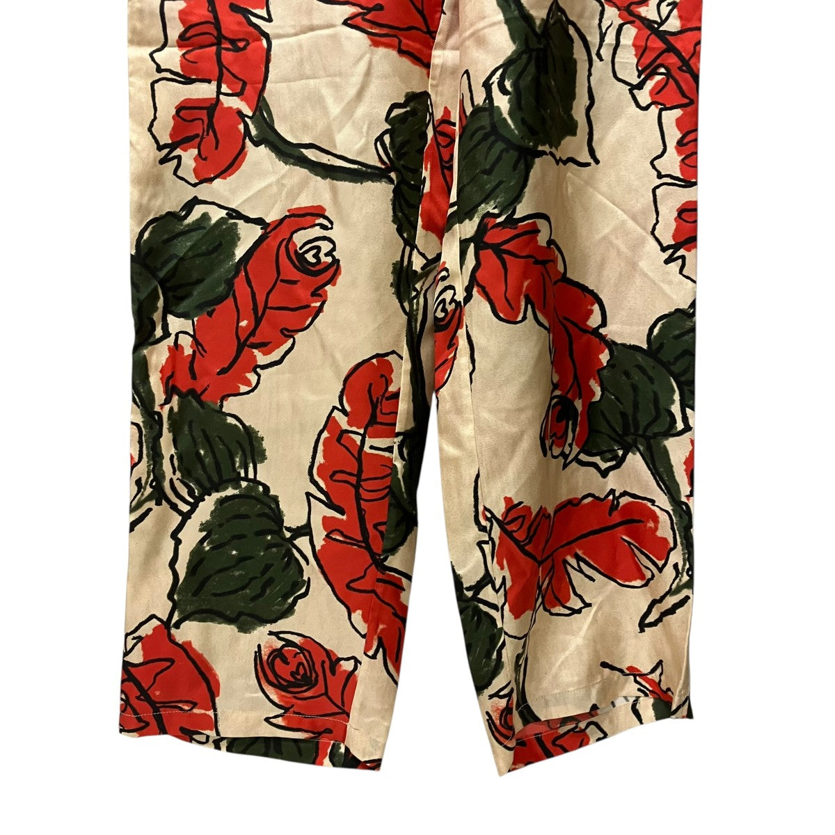 総柄シルクパンツ