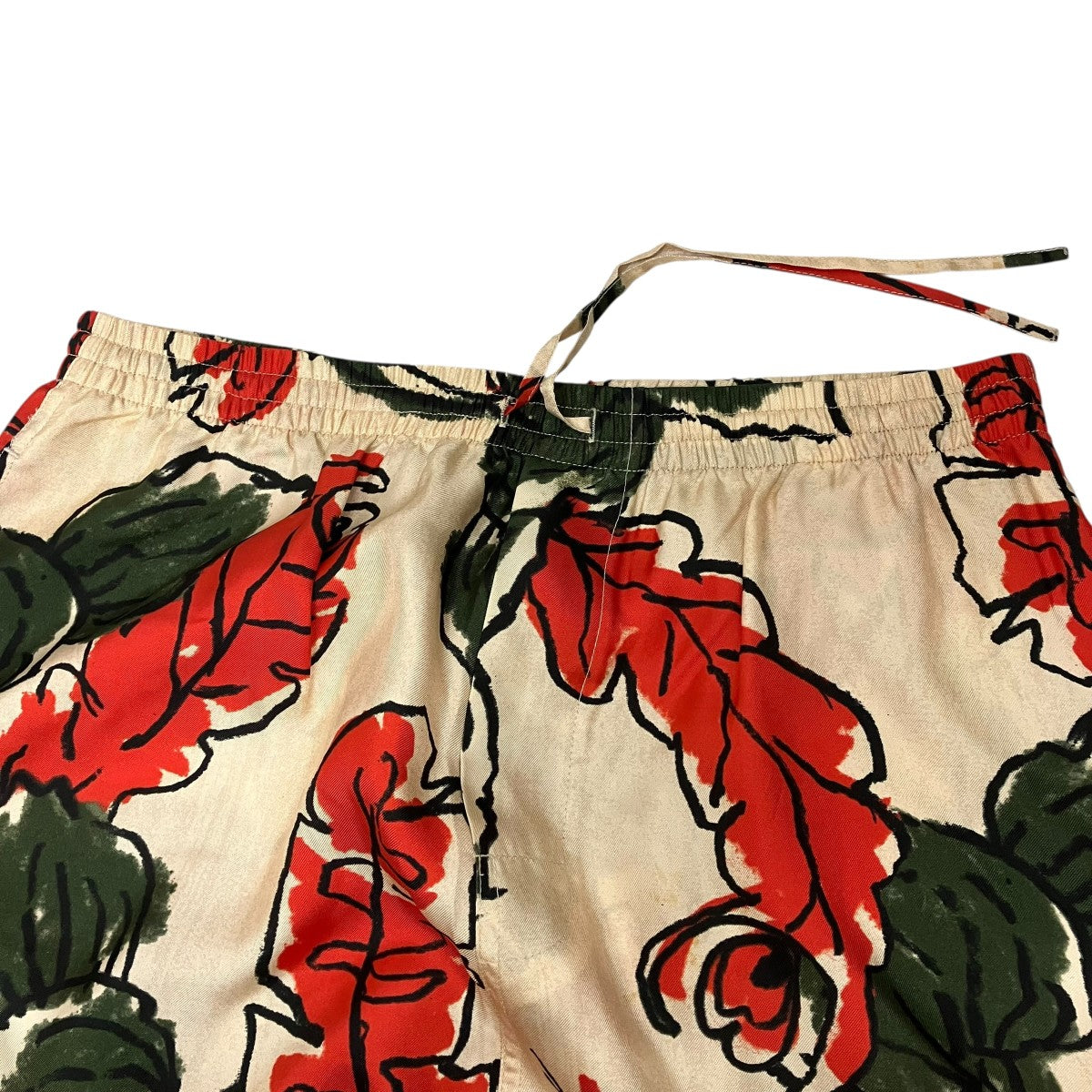 総柄シルクパンツ