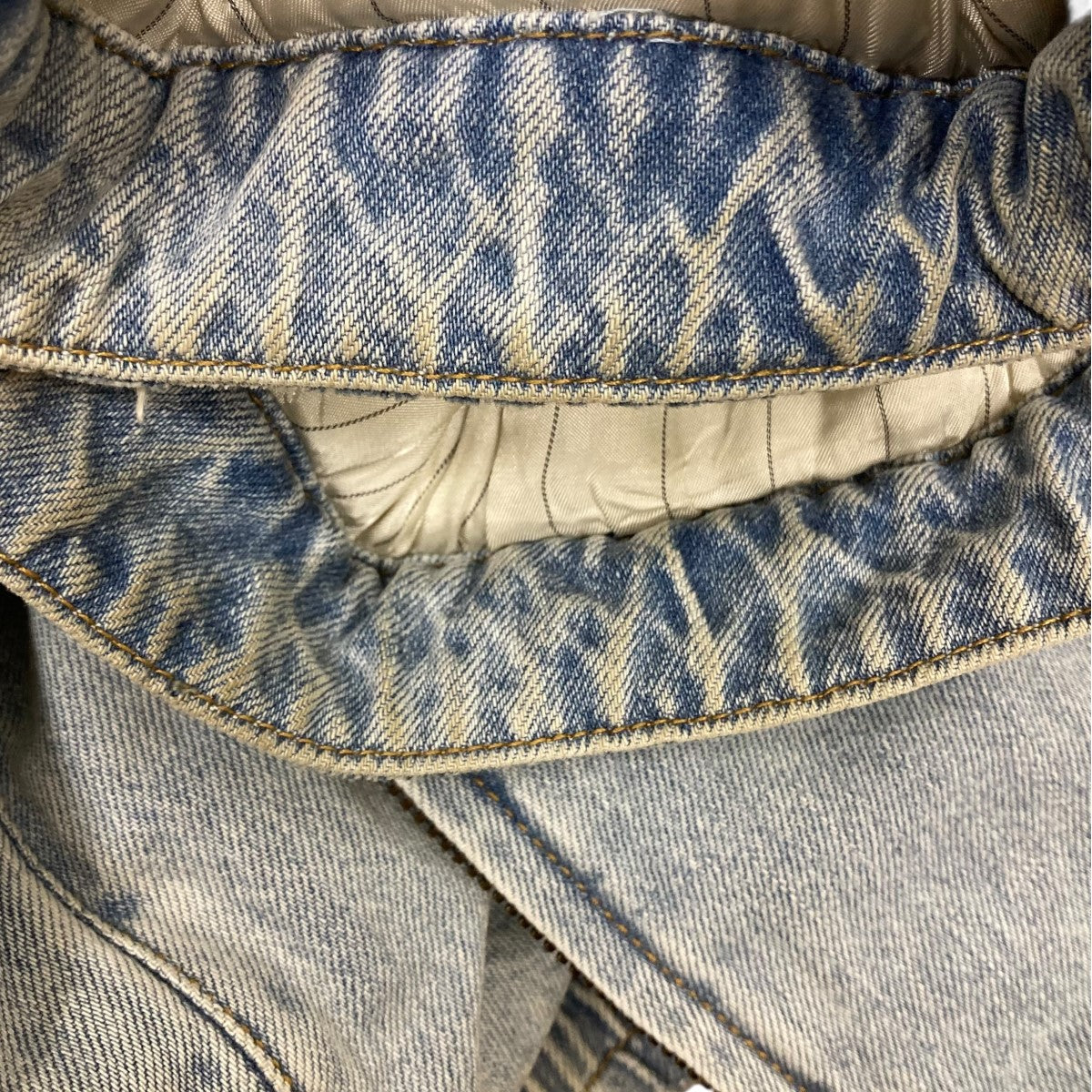 ミュウミュウ GWB067 バックロゴクロップドデニムジャケット