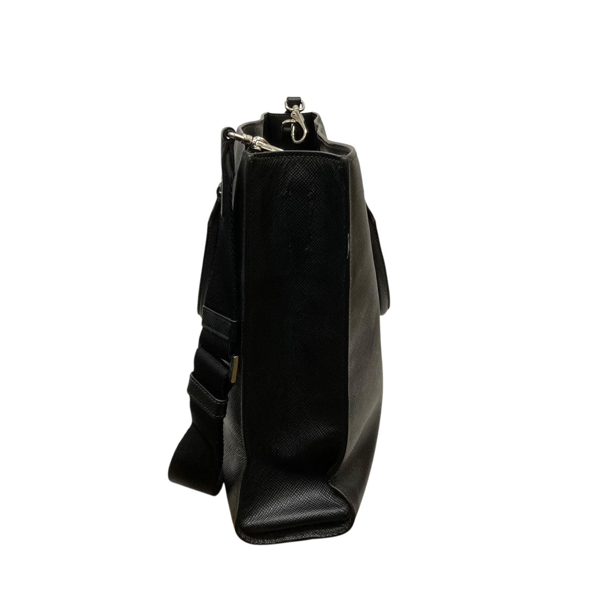 【超極美品】プラダ ダブルバッグ サフィアーノ トライアングルロゴ トートバッグ PRADA(プラダ) サフィアーノレザートライアングルロゴトート