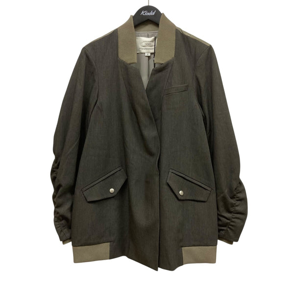 AMERI(アメリ) MILITARY DOCKING COLLARLESS JACKETミリタリー切替
