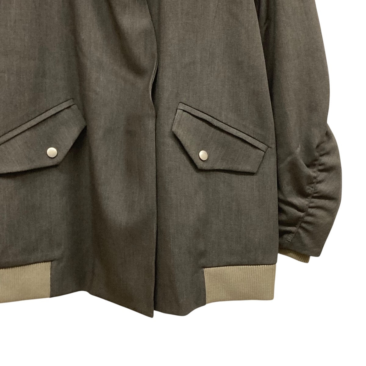 AMERI(アメリ) MILITARY DOCKING COLLARLESS JACKETミリタリー切替