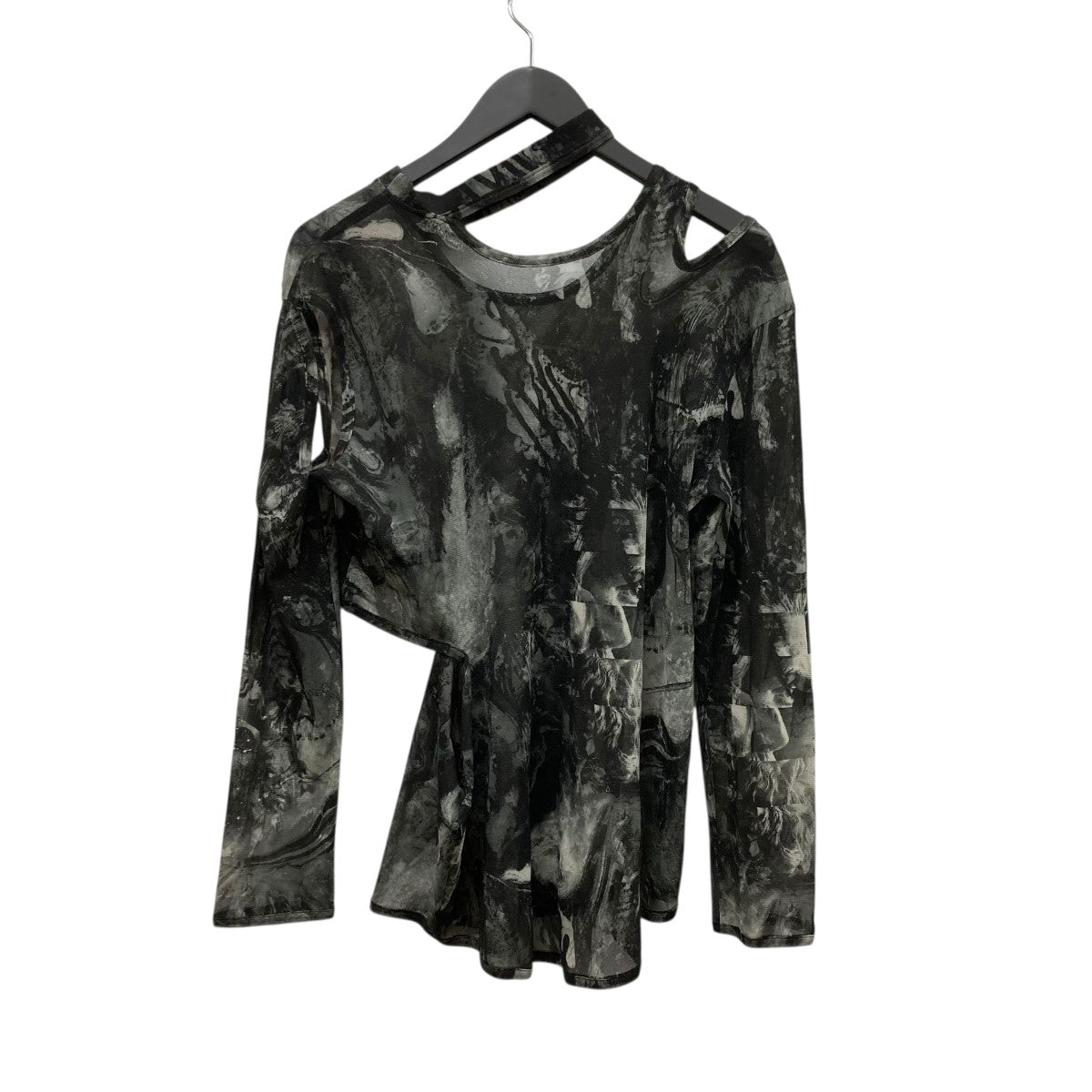 LIMI feu 25SSTULLE SLIT COLLAGE LONG T-SHIRT総柄シースルーカットソーLP-T27-940 古着・中古-2枚目のアイテム画像