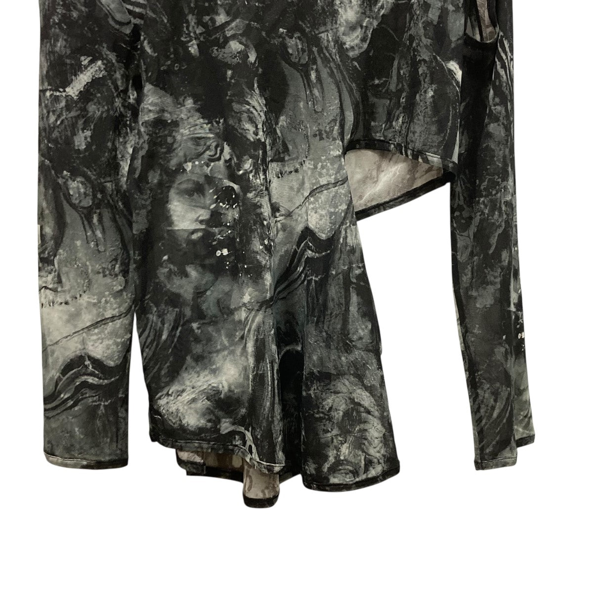 LIMI feu 25SSTULLE SLIT COLLAGE LONG T-SHIRT総柄シースルーカットソーLP-T27-940 古着・中古-4枚目のアイテム画像
