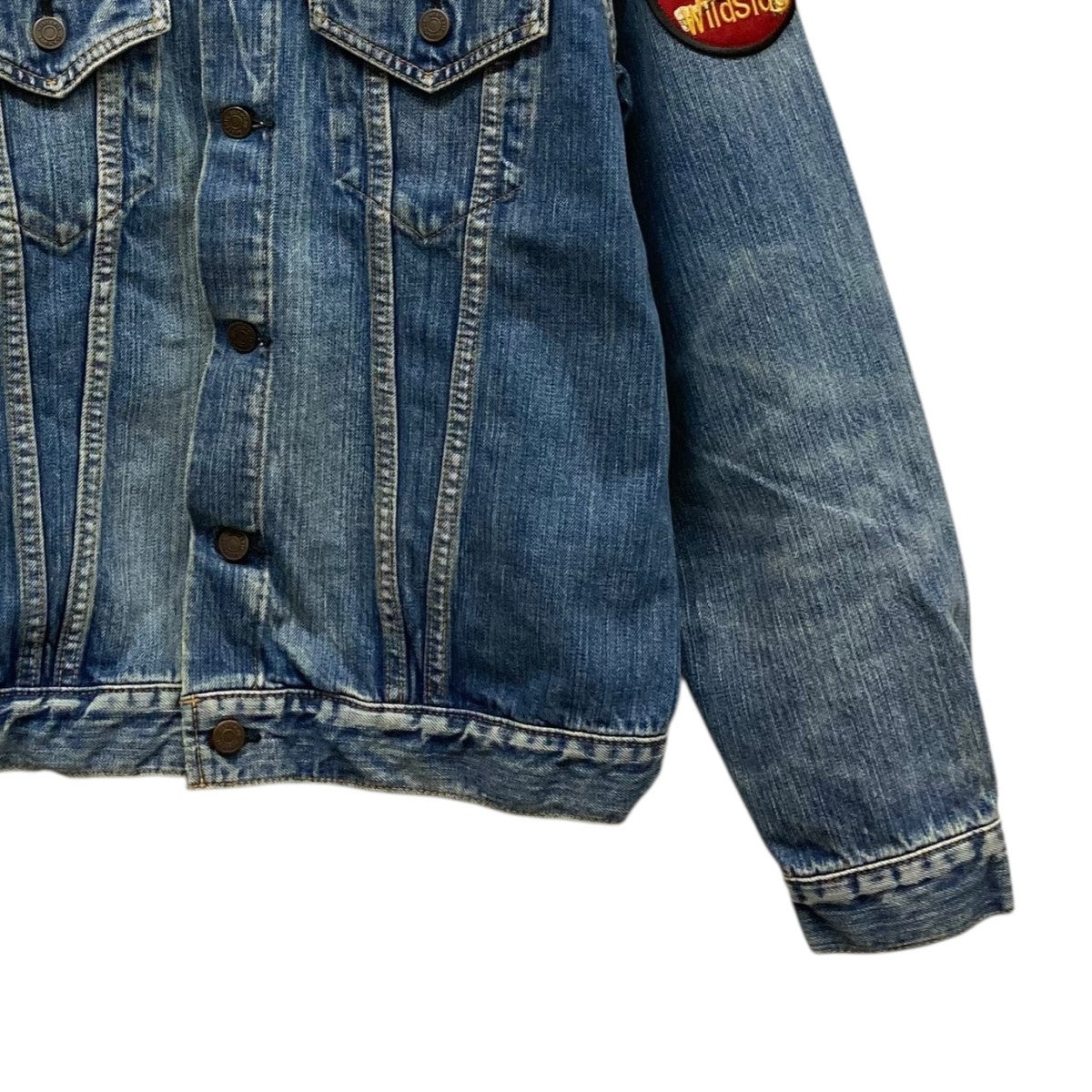 WILDSIDE YOHJI YAMAMOTO×Hysteric Glamour SPEAK NO EVIL DENIM JACKETバック刺しゅうデニムジャケットSP-Y10-040 古着・中古-4枚目のアイテム画像