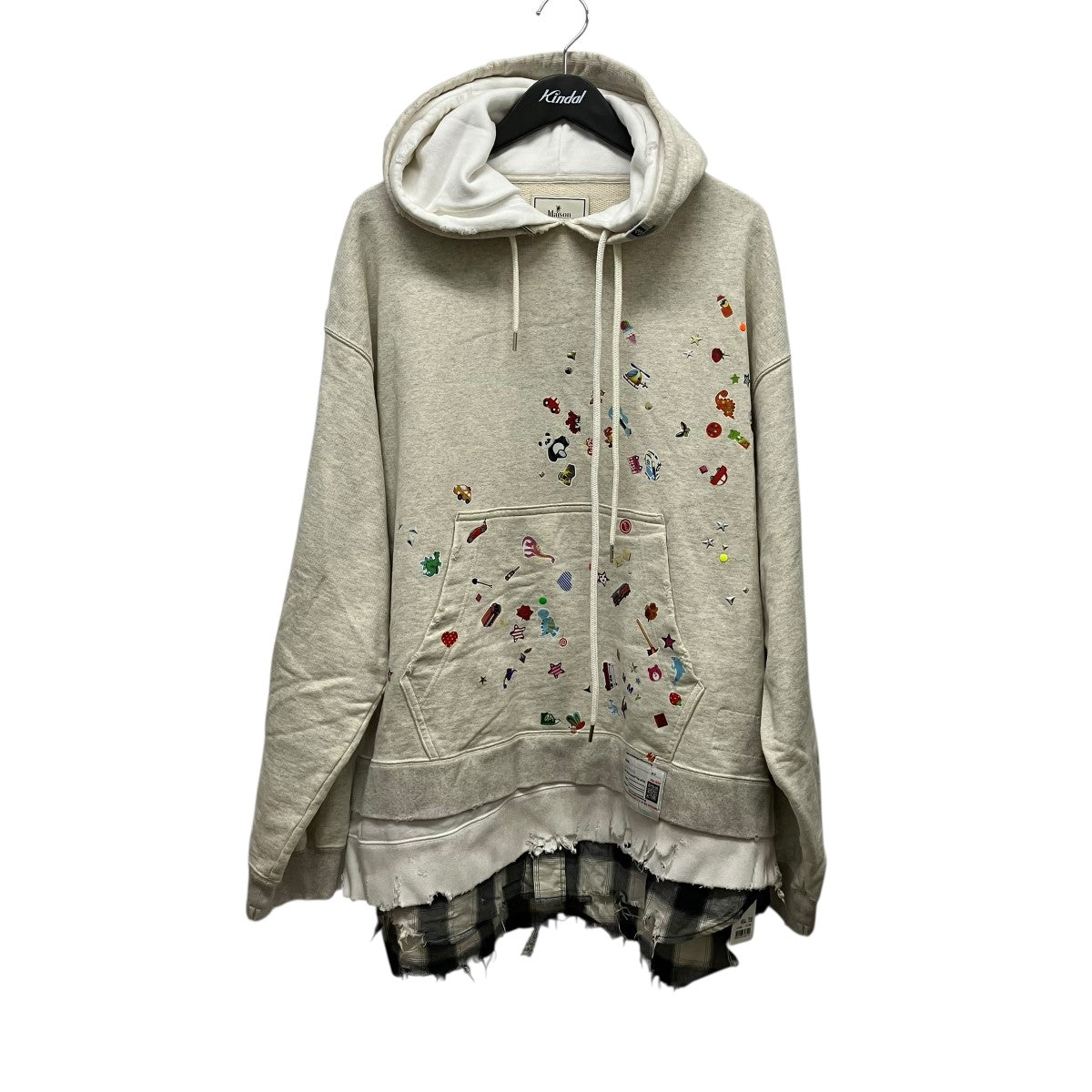 Maison MIHARA YASUHIRO 25SSTriple Layered HoodieレイヤードペイントパーカーA14HD551 古着・中古-1枚目のアイテム画像