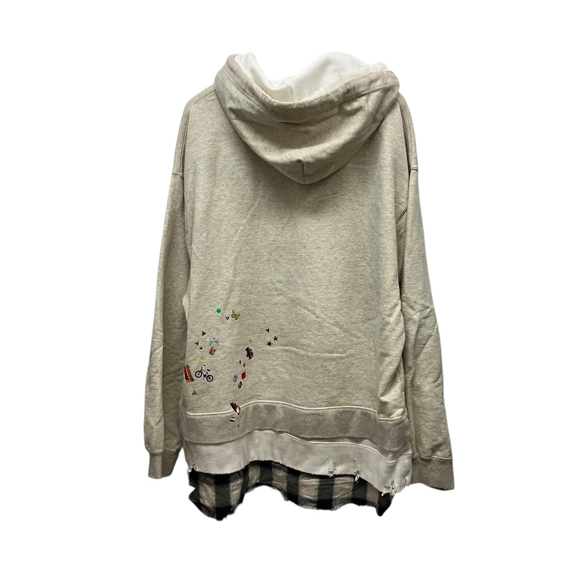Maison MIHARA YASUHIRO 25SSTriple Layered HoodieレイヤードペイントパーカーA14HD551 古着・中古-2枚目のアイテム画像