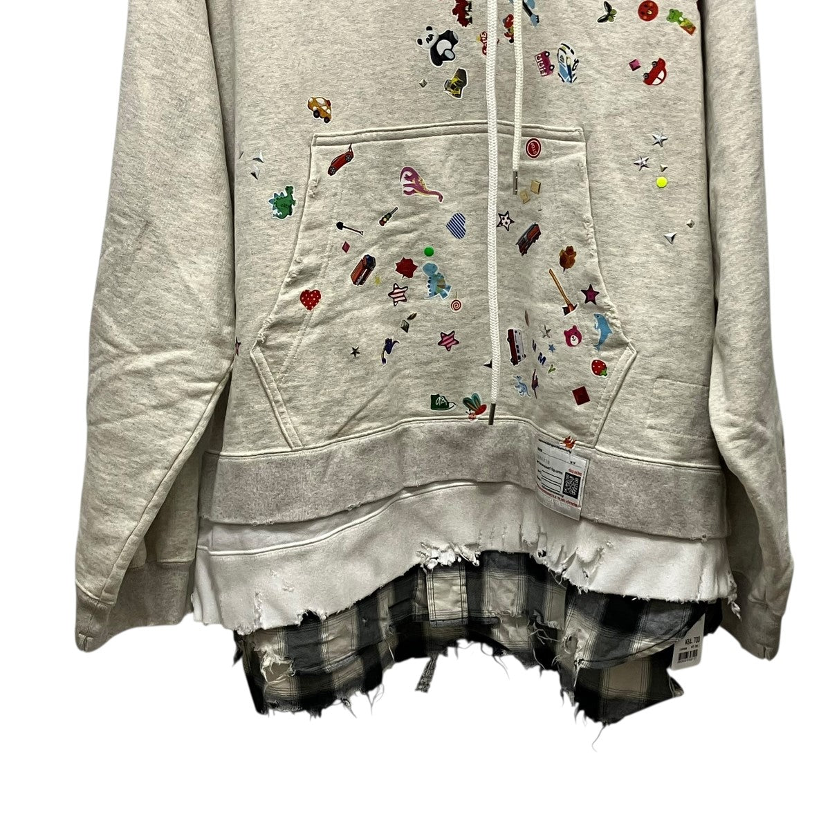 Maison MIHARA YASUHIRO 25SSTriple Layered HoodieレイヤードペイントパーカーA14HD551 古着・中古-4枚目のアイテム画像