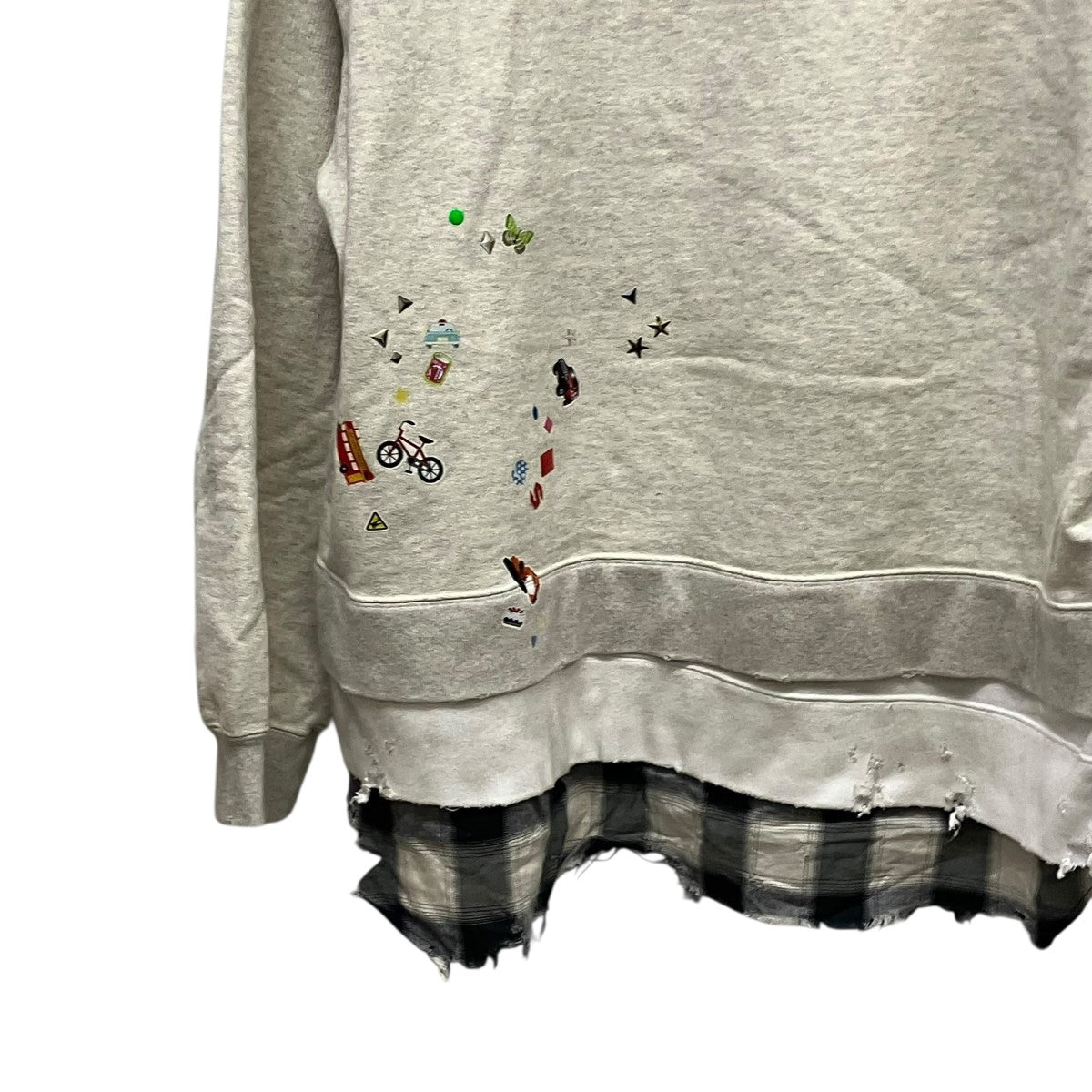 Maison MIHARA YASUHIRO 25SSTriple Layered HoodieレイヤードペイントパーカーA14HD551 古着・中古-5枚目のアイテム画像