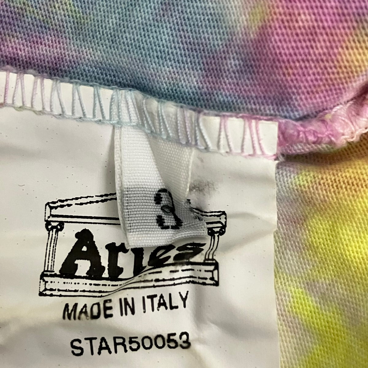 ARIES タイダイノースリーブロング丈カットソーSTAR50053 古着・中古-6枚目のアイテム画像