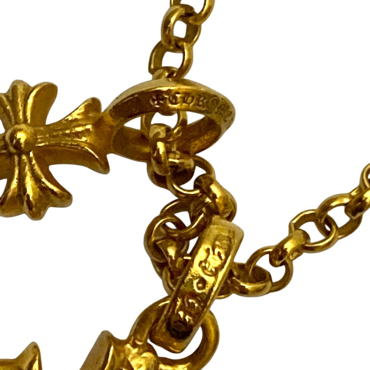 CHROME HEARTS ロールチェーンパヴェダイヤモンドCHクロスベビーファットチャームネックレス 古着・中古-8枚目のアイテム画像