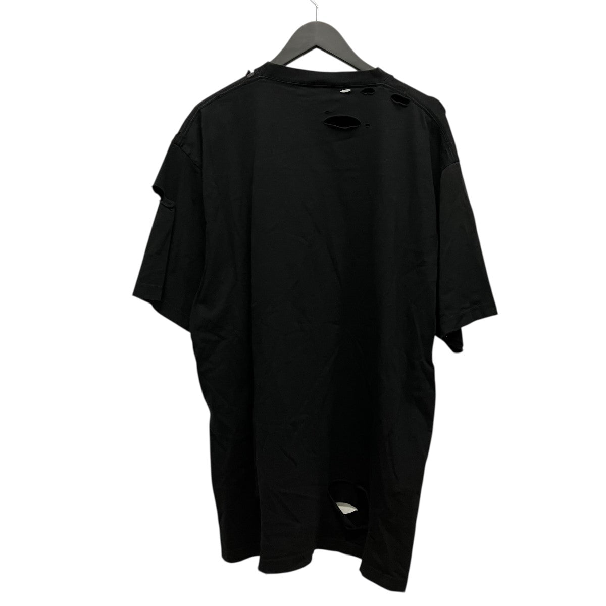 BALENCIAGA デストロイ加工ロゴTシャツ651795 TKVB8 古着・中古-2枚目のアイテム画像