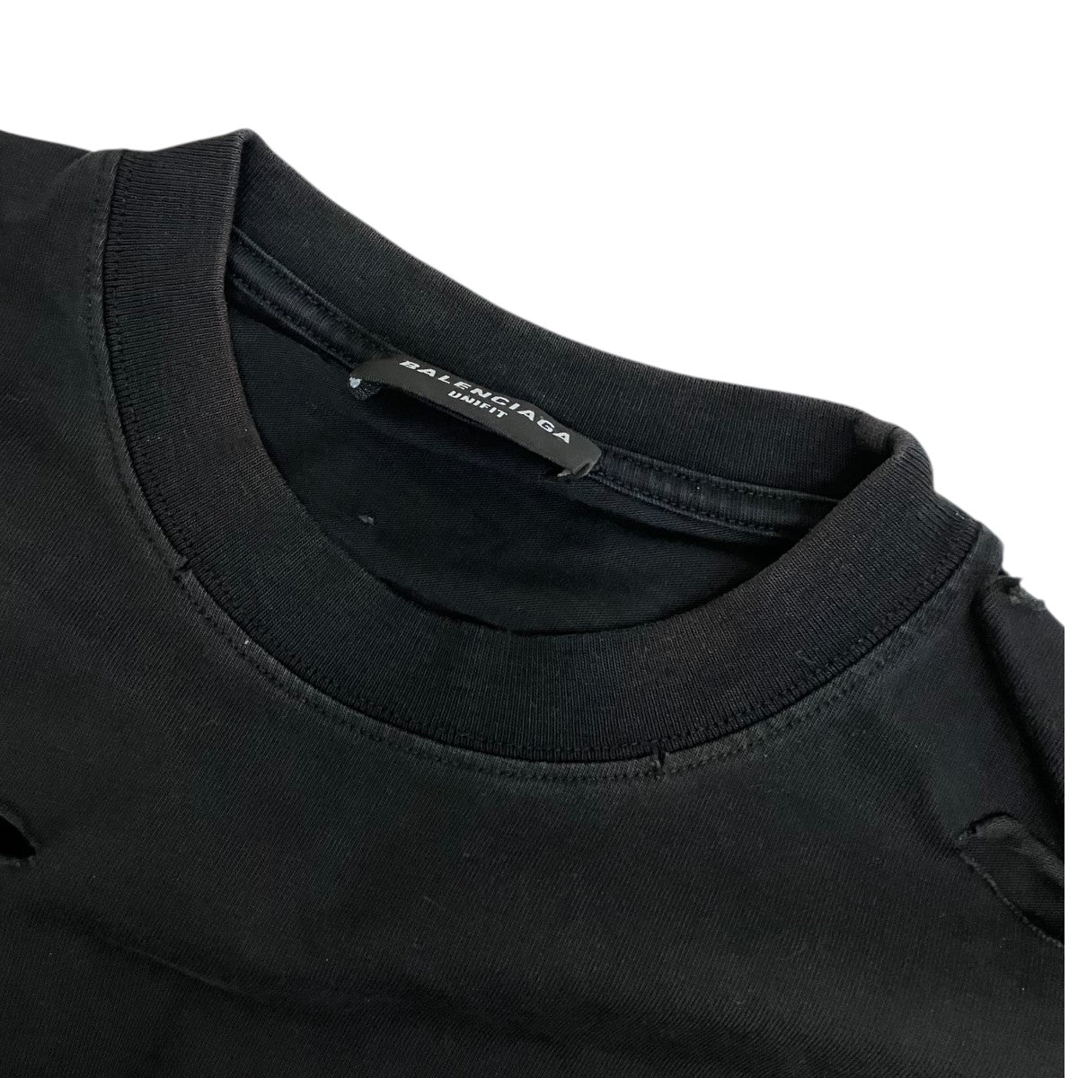 BALENCIAGA デストロイ加工ロゴTシャツ651795 TKVB8 古着・中古-5枚目のアイテム画像