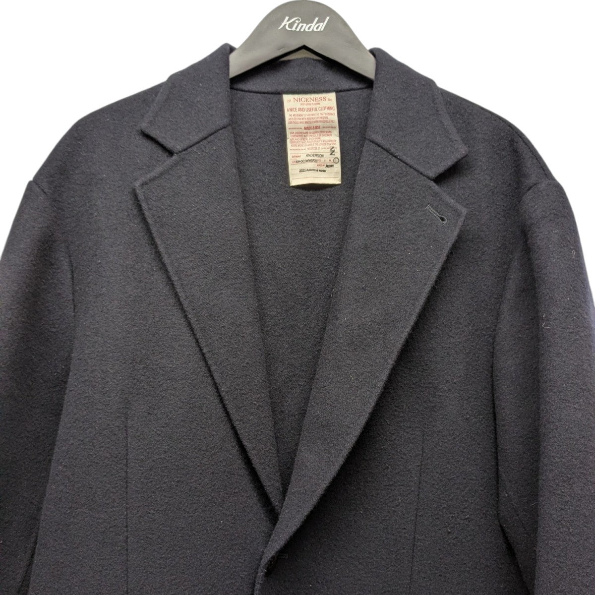 NICENESS(ナイスネス) ANDERSONメルトンテーラードジャケットNN