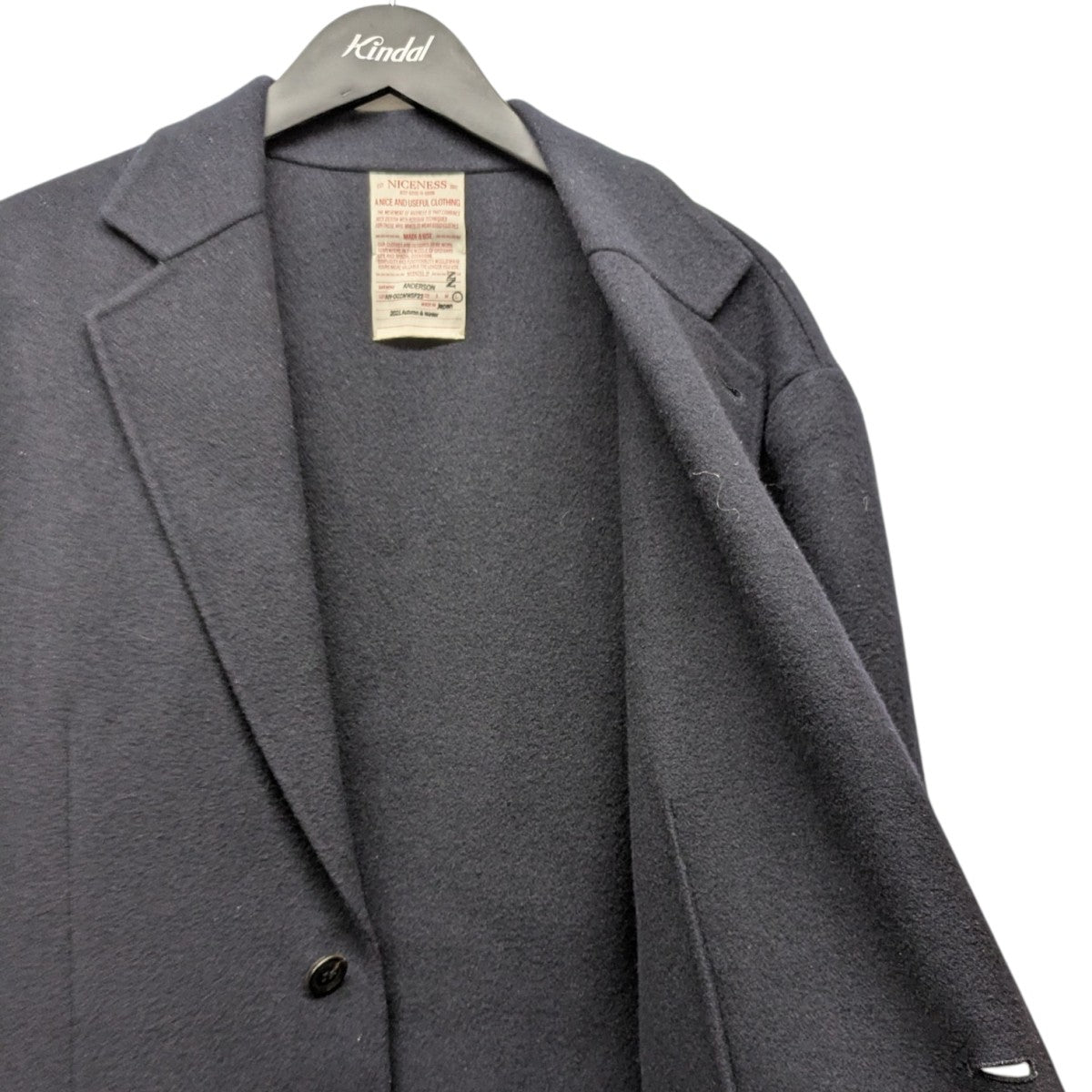NICENESS(ナイスネス) ANDERSONメルトンテーラードジャケットNN