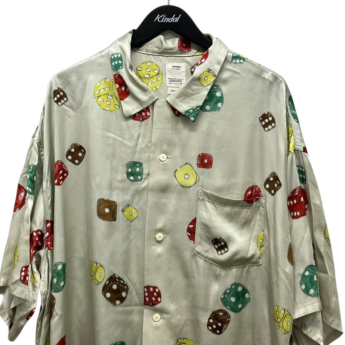 VISVIM WALLIS SHIRT S S DICEダイス柄半袖シャツ0121105011013 古着・中古-3枚目のアイテム画像