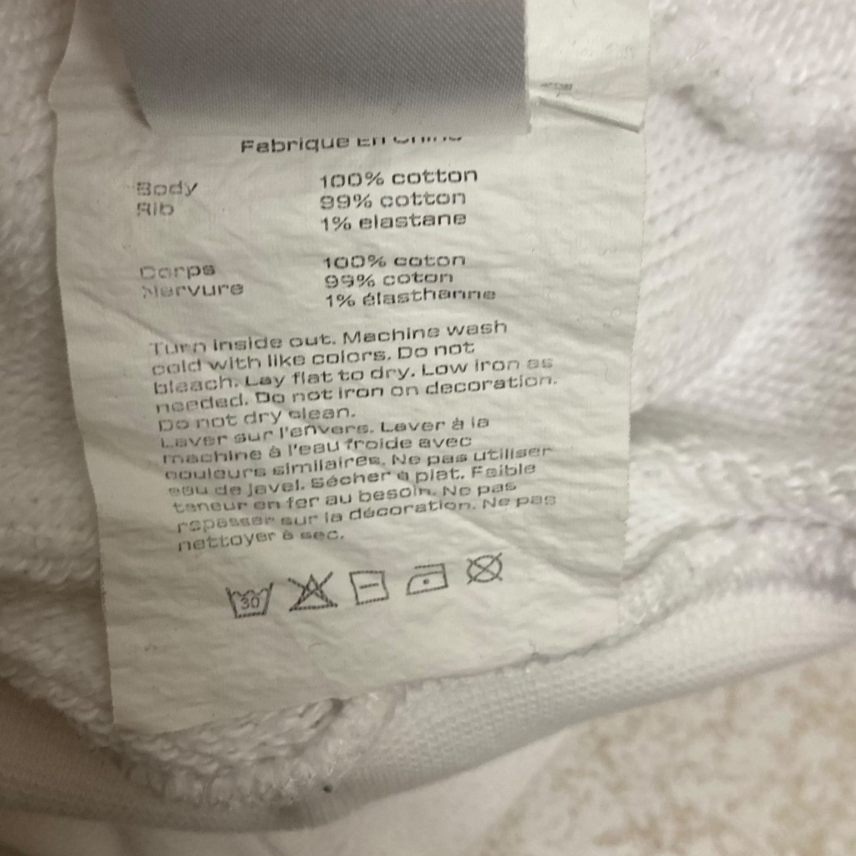ALEXANDER WANG ESSENTIAL TERRY HOODIEロゴパーカー4CC3242101 古着・中古-6枚目のアイテム画像