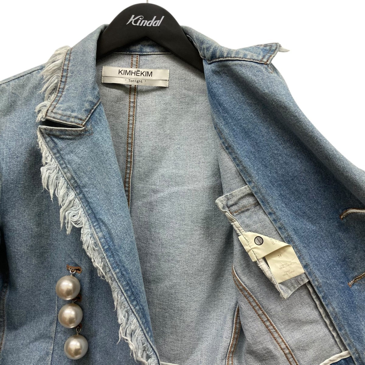 KIMHEKIM DENIM VENUS JACKETパールボタンデニムジャケットPS23-JK01-BL-34 古着・中古-6枚目のアイテム画像