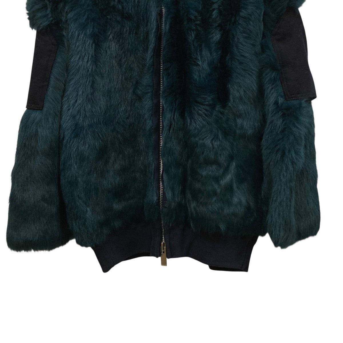 sacai(サカイ) ファーブルゾン16-02861 16-02861 グリーン×ネイビー