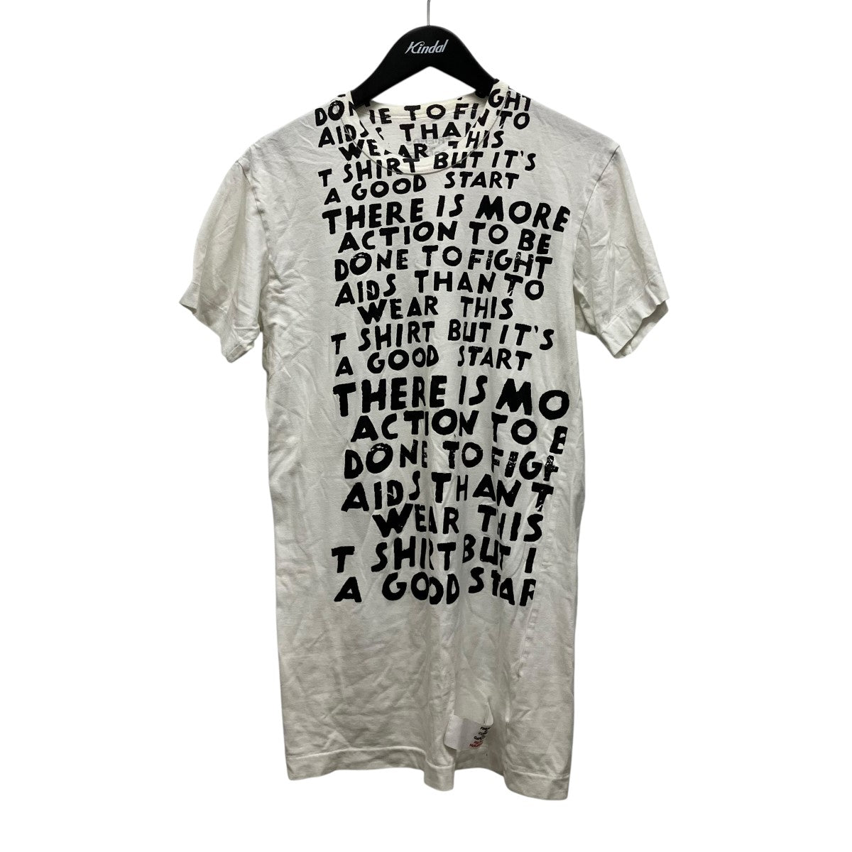 COMME des GARCONS×Martin Margiela 18AWロング丈エイズTシャツOB-T004 古着・中古-1枚目のアイテム画像