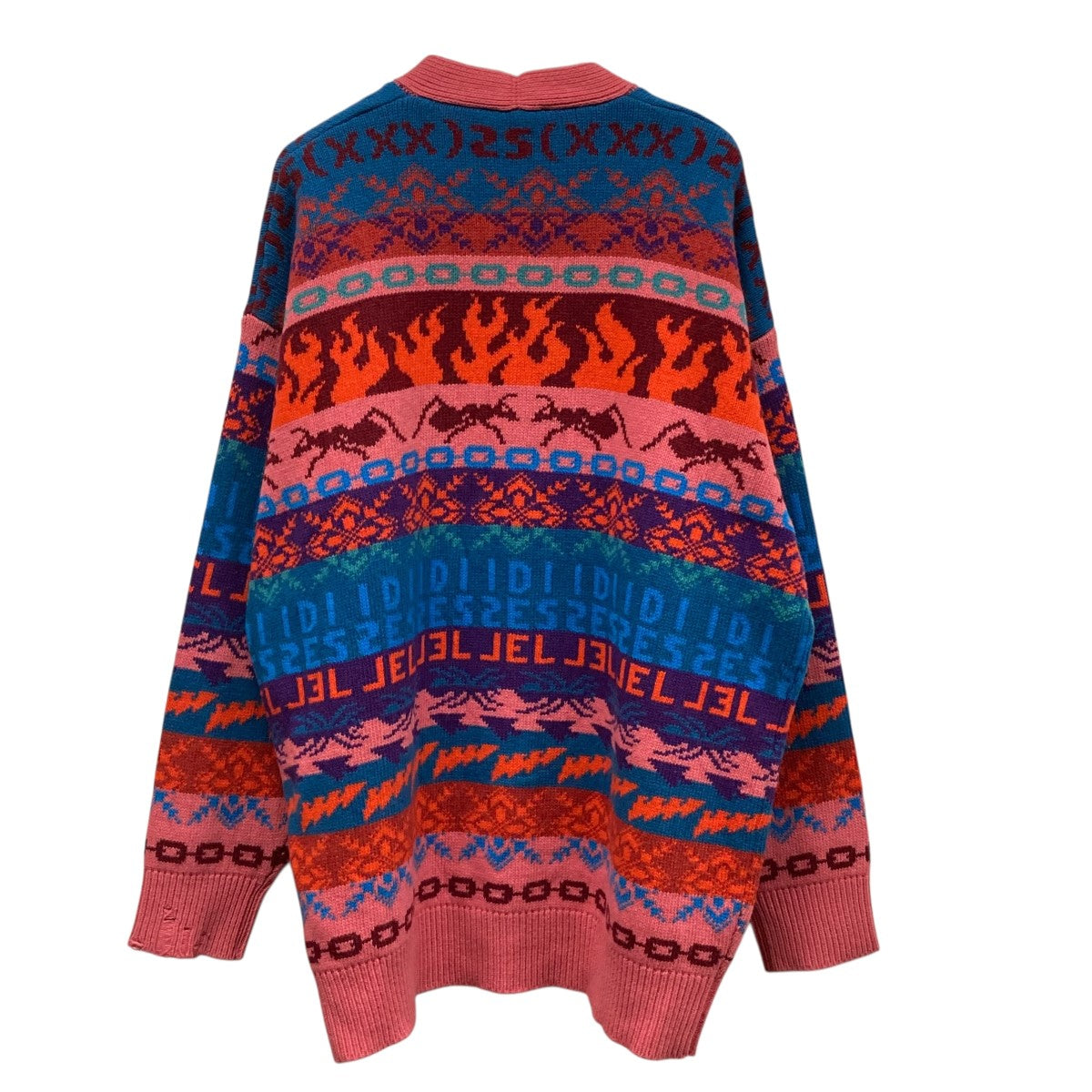 DIESEL(ディーゼル) 総柄ニットカーディガン0DFAX 0DFAX ピンク サイズ