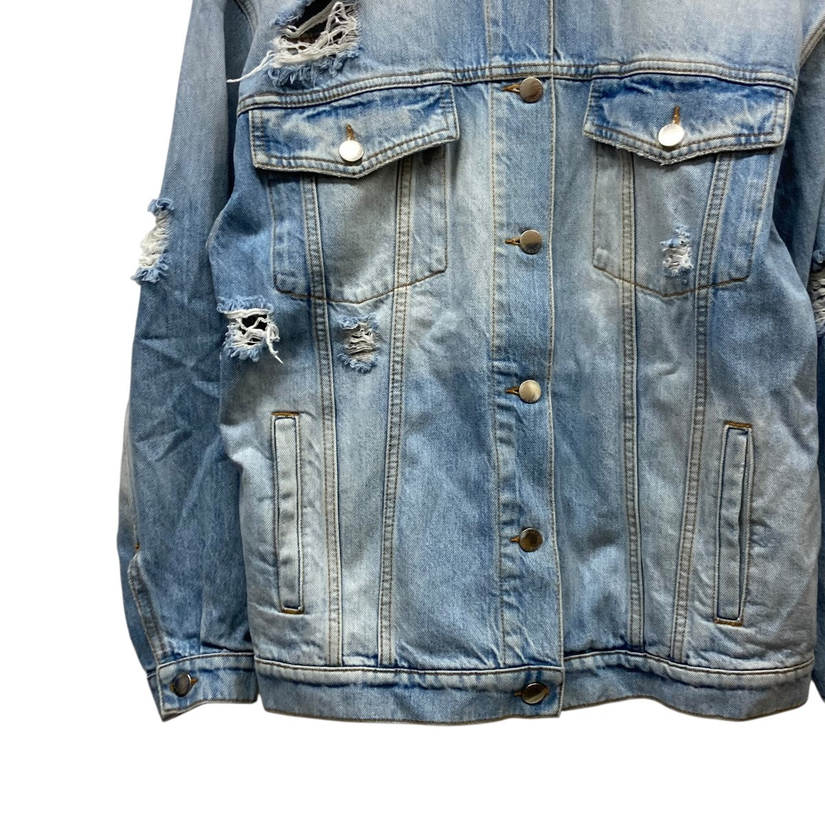 STELLA McCARTNEY ダメージ加工デニムジャケット445705 古着・中古-4枚目のアイテム画像