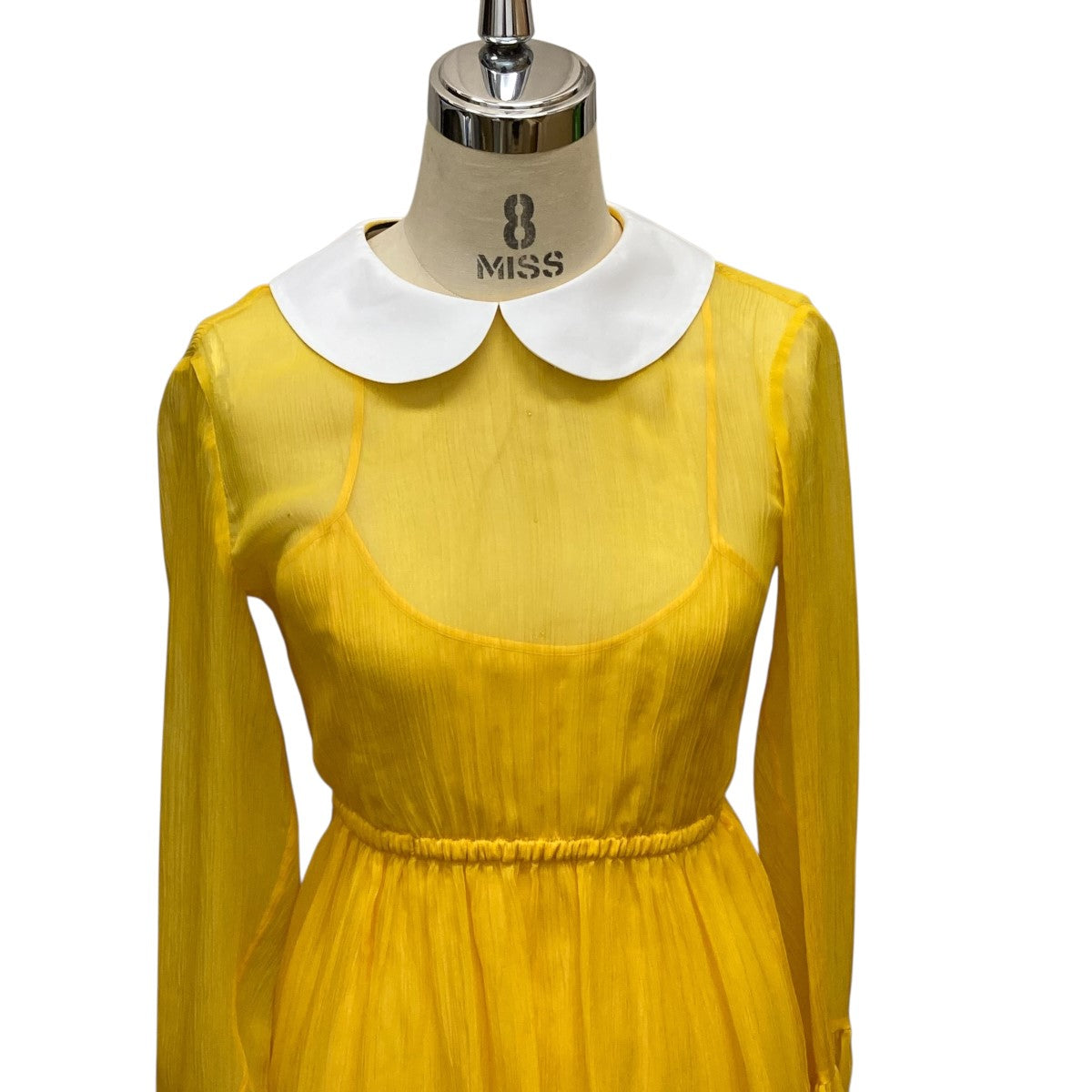 GUCCI(グッチ) ラウンドカラーシフォンワンピース728125 728125