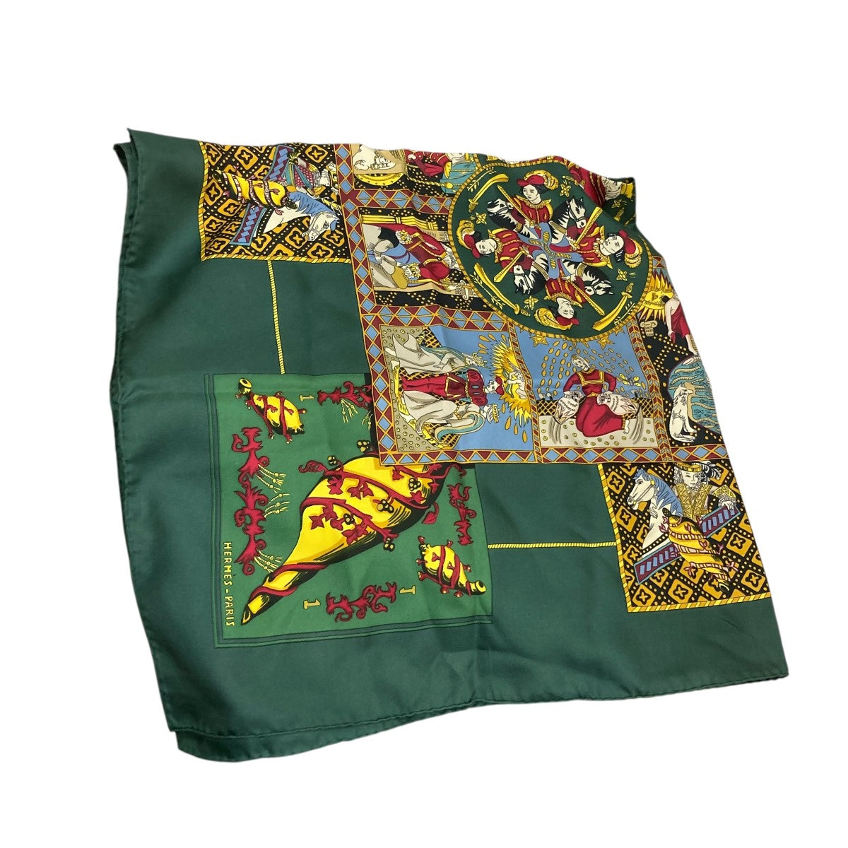 HERMES(エルメス) カレ90 LE TAROTシルクスカーフ グリーン サイズ ONE