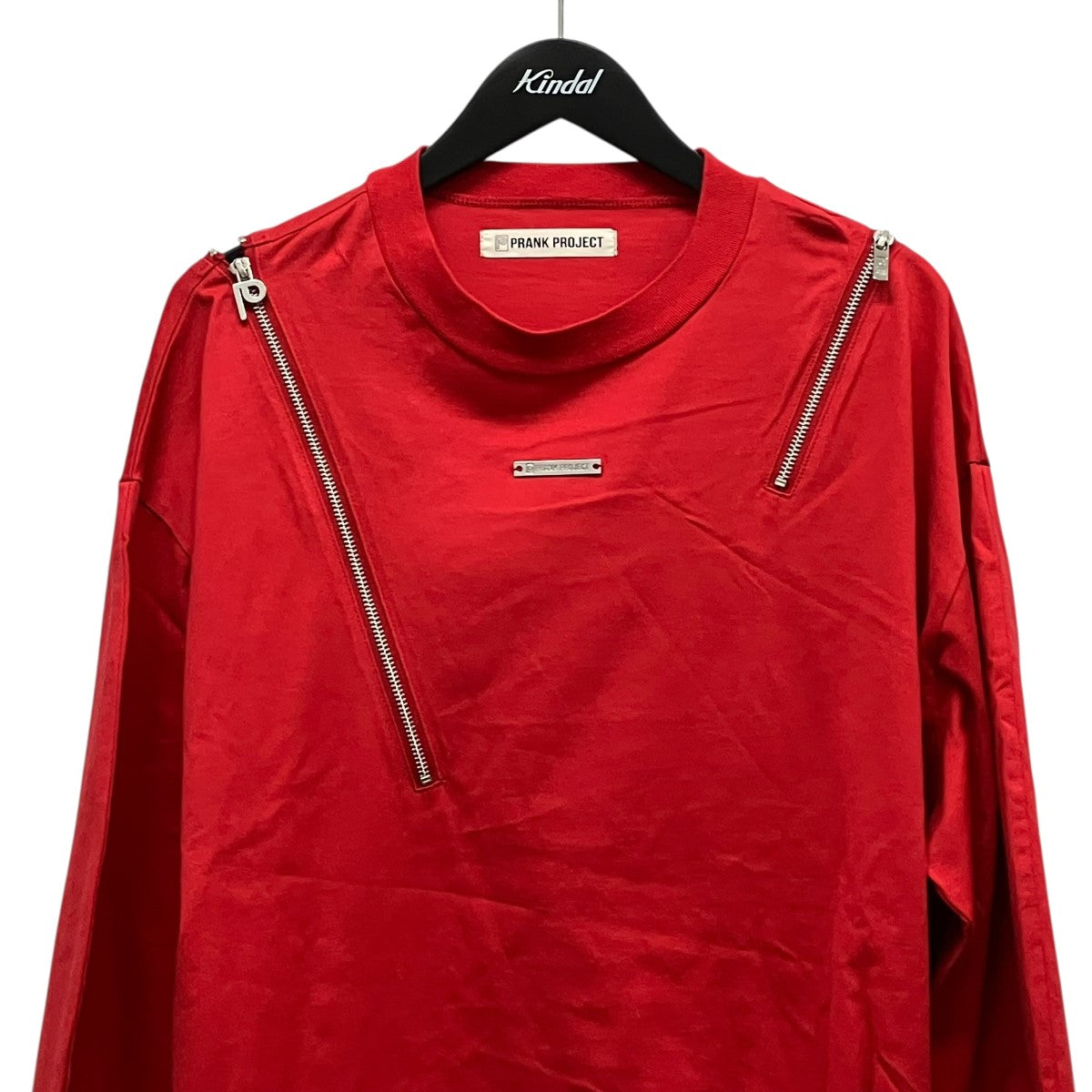 Asymmetric Draped Zip Topジップデザインカットソー31251415104