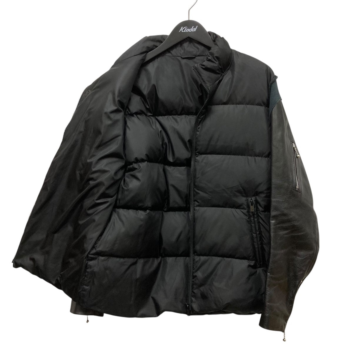 UNDERCOVER(アンダーカバー) 17AWレザー切り替えダウンジャケット