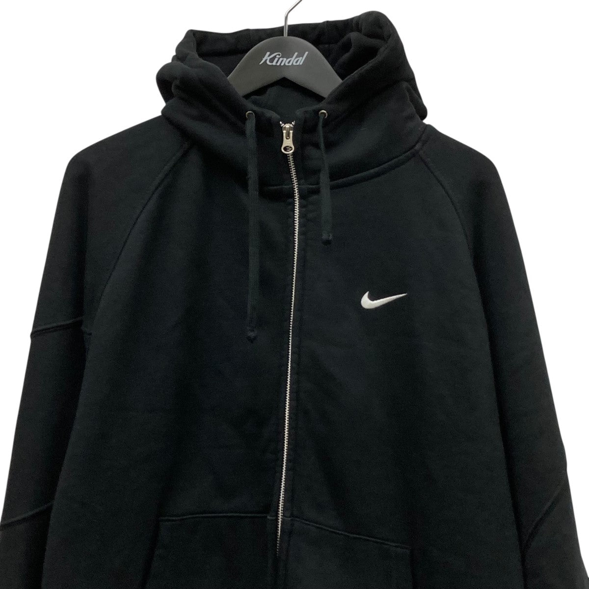 25SS Zip Up Hooded Sweatshirt BlackフーデッドジップアップパーカーHF9633-010