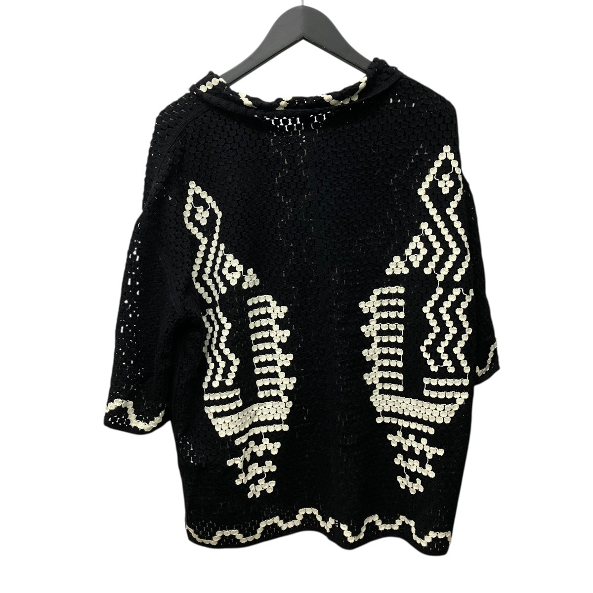 ELCHELE ETHNIC KNIT OPEN COLLAR SHIRTジャガードニットシャツ7225101210260 古着・中古-2枚目のアイテム画像
