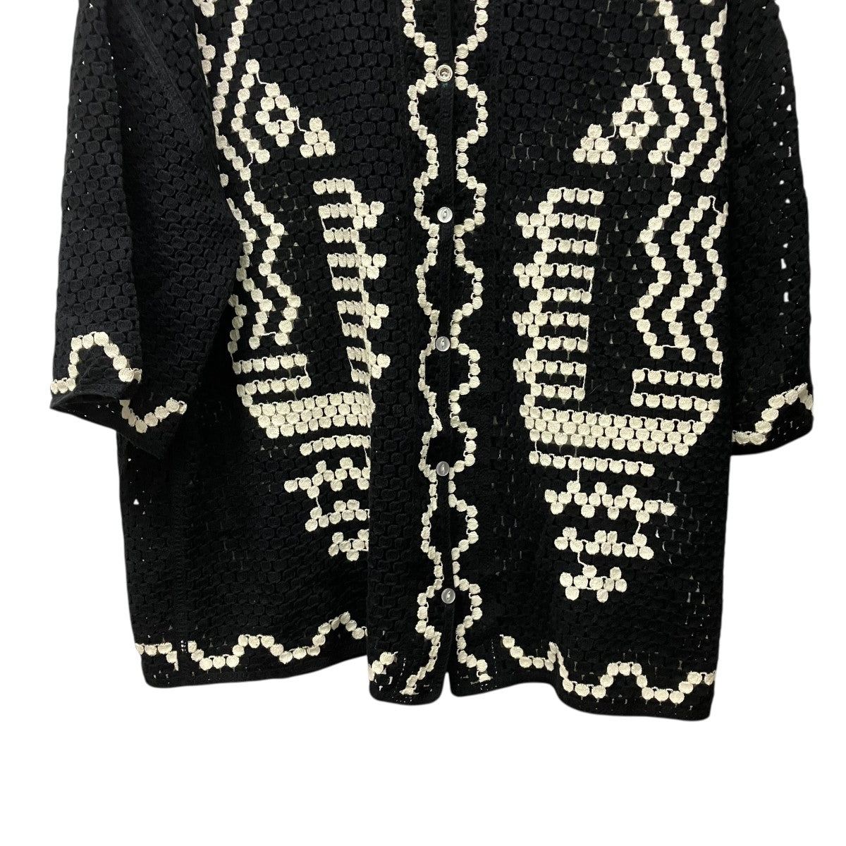 ELCHELE ETHNIC KNIT OPEN COLLAR SHIRTジャガードニットシャツ7225101210260 古着・中古-4枚目のアイテム画像