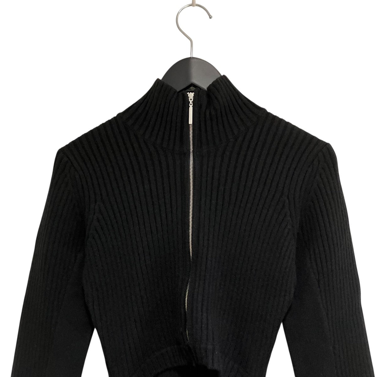 ROSARYMOON(ロザリームーン) Front Zip Knit Dressニットワンピース