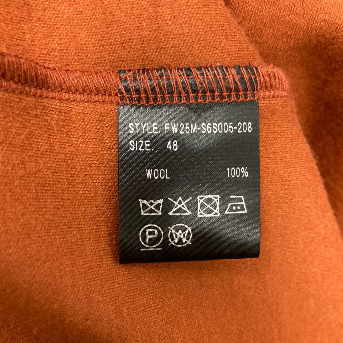 SASAKI SATORU POLO HIGH NECKプルオーバー長袖シャツFW25M-S6S005-208 古着・中古-5枚目のアイテム画像