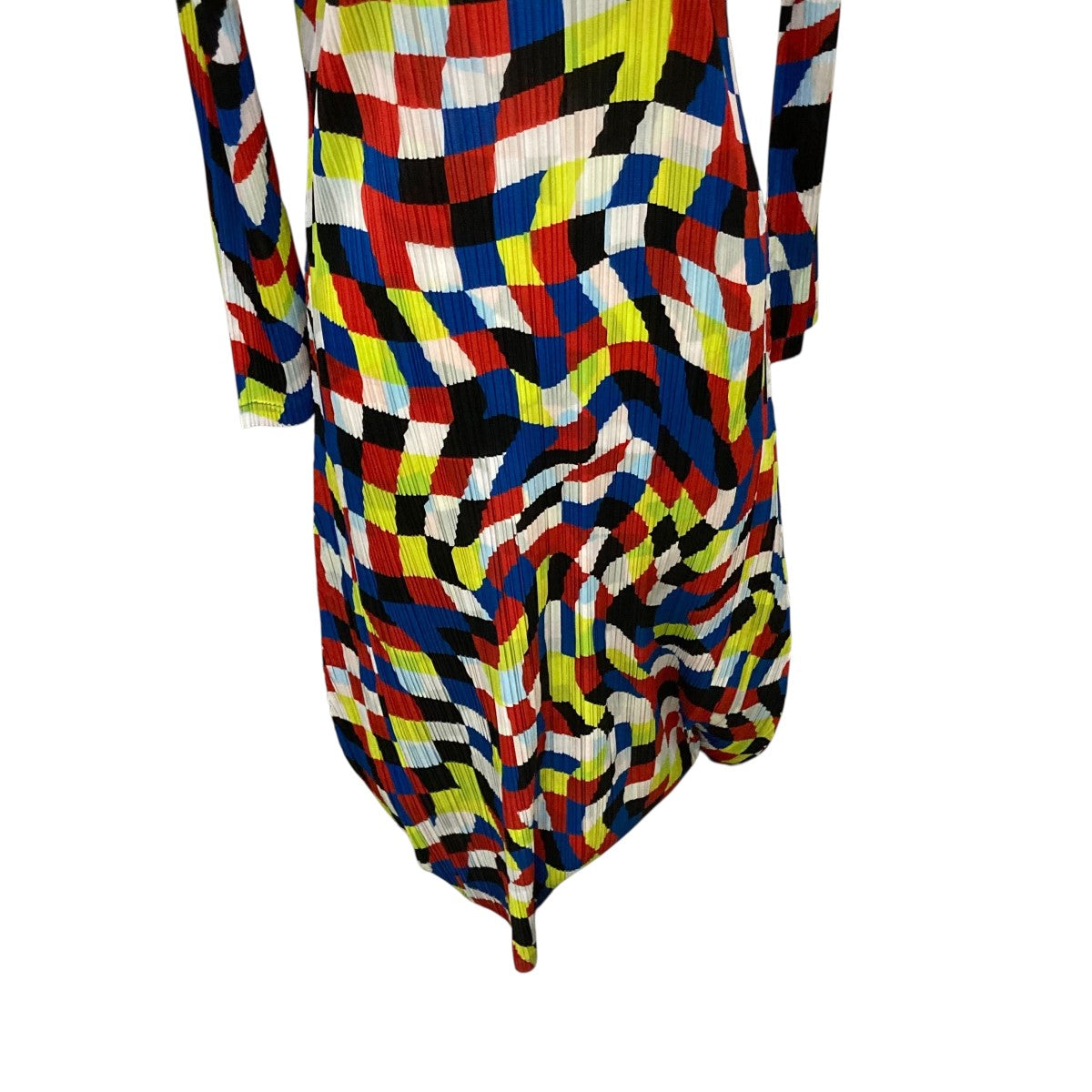 PLEATS PLEASE DANCING SQUARE総柄プリーツワンピースPP53JH703 古着・中古-6枚目のアイテム画像